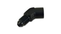 Vibrant Performance 45 Degree 3 AN Male to 1/8 in NPT Male Adapter - Black