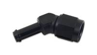 Vibrant Performance 45 Degree 6 AN Female to 3/8 in Hose Barb Adapter - Black
