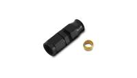 Vibrant Performance Straight 8 AN Female to 3/8 in Tubing Tube End - Brass Ferrule - Black