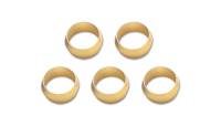 Vibrant Performance 3/8 in Compression Ferrule - Brass (Set of 5)
