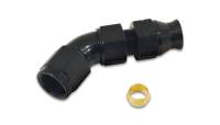 Vibrant Performance 45 Degree 6 AN Female to 5/16 in Tubing Tube End - Black