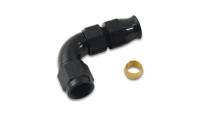 Vibrant Performance 90 Degree 6 AN Female to 5/16 in Tubing Tube End - Black