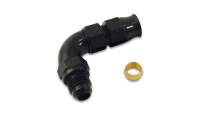 Vibrant Performance 90 Degree 6 AN Male to 5/16 in Tube End - Black