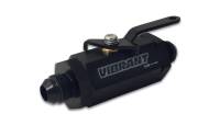 Vibrant Performance Shut Off Valve - 8 AN Male O-Ring Inlet - 8 AN Male Outlet - Black