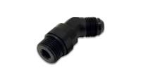 Vibrant Performance 45 Degree 6 AN Male to 6 AN Male O-Ring Adapter - Swivel - Black