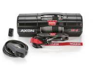 Warn Axon 45-S Winch - 4500 lb Capacity - Hawse Fairlead - 12 ft Remote - 1/4 in x 50 ft Synthetic Rope - 12V