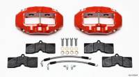 Brake Systems And Components - Brake Systems - Wilwood Engineering - Wilwood D8-4 Rear Brake System - 4 Piston Caliper - Red - Chevy Corvette 1965-82
