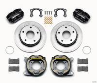 Wilwood Dynapro Lug Mount Rear Brake System - 4 Piston Caliper - 12.19 in OD x 0.81 in Thick Rotor - 2.38 in Offset - Black - Ford Compact SUV 1976-77