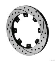 Wilwood SRP Passenger Side Drilled/Slotted Brake Rotor - 12.19 in OD - 0.810 in Thick - 8 x 7.00 in Bolt Pattern - Black