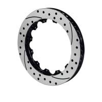 Wilwood SRP Driver Side Drilled/Slotted Brake Rotor - 13.06 in OD - 1.25 in Thick - 12 x 8.75 in Bolt Pattern - Black