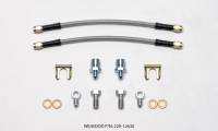 Wilwood Flexline Brake Hose Kit - DOT Approved - 10 in - 3 AN Hose - 3 AN Straight Inlet - 3 AN Straight Outlet - Rear