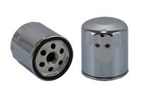 Wix Canister Oil Filter - Screw-On - 3.410 in Tall - 3/4-16 in Thread - 21 Micron - Chrome - Buell/Harley-Davidson/Indian/Moto Guzzi