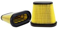 Wix Air Filter Element - 9.625 in Base L x 5 in Base W - 6.75 in Top L x 2.438 in Top W - 8.438 in Tall - White - Chevy Corvette 2014-19