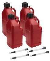 Allstar Performance 5 Gallon Utility Jugl w/ Filler Hose - Red (Case of 4)