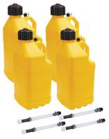 Allstar Performance 5 Gallon Utility Jugl w/ Filler Hose - Yellow (Case of 4)