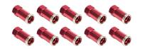 Allstar Performance Quick Change Cover Nuts - Long - Red (Set of 10)