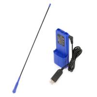 Race Radios and Components - Antennas - Rugged Radios - Rugged "Go Further Bundle" for V3 & RH5R Handheld Radios - Long Range Antenna, XL Battery, & USB Charging Cable