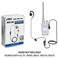 Rugged Single Wire Ear Hook Lapel Mic for Rugged Handheld Radios