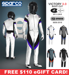 Racing Suits - Sparco Racing Suits - Sparco Victory 3.0 Boot Cuff Suit - $1050