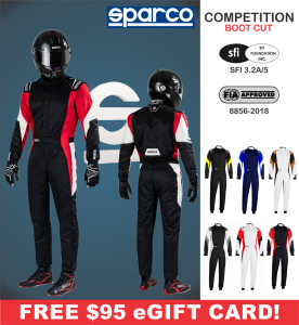 Sparco Competition Boot Cut Suit (MY2022) - $950