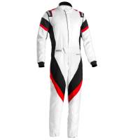 Sparco Victory 3.0 Boot Cut Suit - White/Red - Size Euro 64