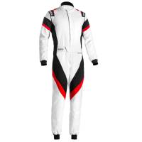 Sparco Victory 3.0 Suit - White/Red - Size Euro 60