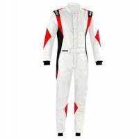 Sparco Superleggera Suit - White/Red - Size Euro 66