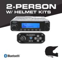 Rugged 2 Person STX STEREO Bluetooth Intercom and M1 Waterproof Rugged Radio
