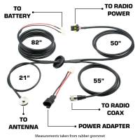 Rugged Radios - Rugged Power and Antenna Cable Harness for Jeep JT, JL - Image 2