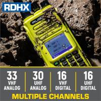 Rugged Radios - Rugged RDH-X Waterproof Business Band Handheld - Digital and Analog - High Visibility Safety Yellow - Image 2