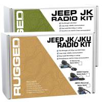 Rugged Jeep Wrangler JK and JKU Two-Way GMRS Mobile Radio Kit - JK 2-Door 07-10 and JKU 4-Door 07-19 Jeep - 41 Watt - G1 Waterproof Radio