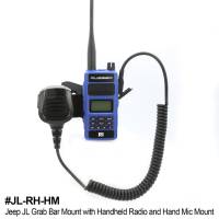 Rugged Radios - Rugged Handheld Radio Grab Bar Mount for Jeep JK JKU and JL - Fits R1 / V3 / GMR2 / GMR2 PLUS / RH-5R radios - JL - Radio/Hand Mic Mount - Image 4