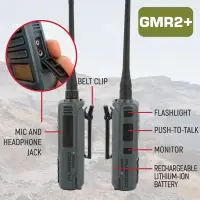 Rugged Radios - Rugged GMR2 PLUS GMRS and FRS Two Way Handheld Radio - Grey - Image 3