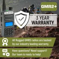 Rugged Radios - Rugged GMR2 PLUS GMRS and FRS Two Way Handheld Radio - Grey - Image 9