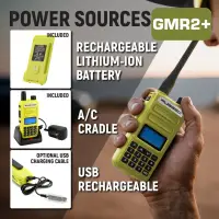 Rugged Radios - Rugged GMR2 PLUS GMRS and FRS Two Way Handheld Radio - High Visibility Safety Yellow - 2 Pack - Image 8