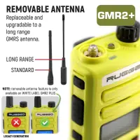 Rugged Radios - Rugged GMR2 PLUS GMRS and FRS Two Way Handheld Radio - High Visibility Safety Yellow - 2 Pack - Image 5