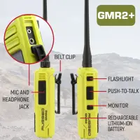 Rugged Radios - Rugged GMR2 PLUS GMRS and FRS Two Way Handheld Radio - High Visibility Safety Yellow - 2 Pack - Image 4