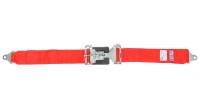 RJS 3" Red Latch Type Lap Belt w/ Anti Slip Springs Installed