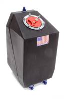 RJS Racing Equipment Drag Race Fuel Cell 4 gal 9-1/8 x 9-1/8 x 16-1/8" Tall 8AN Male Outlets - 6AN Male Vent