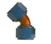 AN to AN Fittings and Adapters - 45° Female AN Couplers - XRP - XRP 45 -06 AN Female to Female Swivel Coupling