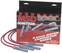 MSD Super Conductor Spark Plug Wire - 8.5mm - Red - 90 Boots - Chevy - SB - V8