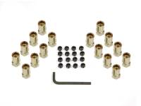 Mr. Gasket Sure-Lock Rocker Arm Nuts - For Stock Rocker Arms - Fits SB Chevy 283-400 , Pontiac V-8 , Ford 289/302/351 - Gold Tone Finished Nuts Have 3/8" Stud and .603" Shank O.D.