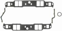 Fel-Pro Intake Manifold Gaskets - SB Chevy - Aluminum Heads w/ Non-Conventional Ports, Chevy Raised Runner & Pontiac 867, Brodix -12SP, -18SP - Std, - 1.31" x 2.02" Port Size - .120" Thickness