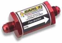 Earl's Screen Type In-Line Fuel Filter -10 AN - Red