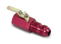 Fuel System Components - Fuel Shut Off Valve - Earl's - Earl's Shut-Off Valve - 3/8" NPT Inlet Thread, -08 AN Bulkhead Outlet Thread, 2-3/4" Body Length - Red Anodized