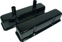 Allstar Performance SB Chevy Steel Tall Valve Covers - Black Painted Finish