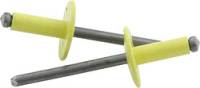 Hardware and Fasteners - Rivets and Components - Allstar Performance - Allstar Performance 3/16" Large Head Rivets - Yellow - (250 Pack) - Steel Mandrel