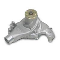Weiand Action Plus Aluminum Water Pump - High-Volume - Aluminum - Natural - SB Chevy (Long)