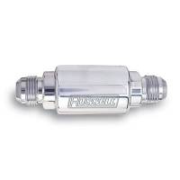 Russell Competition Fuel Filter - 3-1/4" Diameter, -08 AN In to 3/8"NPT Out - Polished