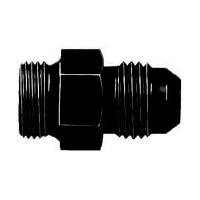 SAE to AN Fittings and Adapters - Male SAE to Male AN Flare Adapters - Aeroquip - Aeroquip Black Aluminum -06 Carburetor Fitting